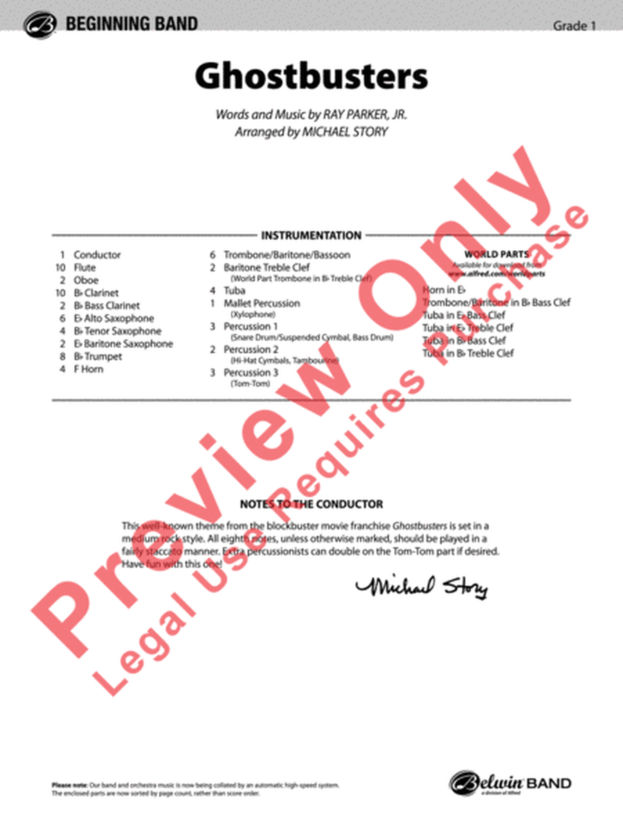 Ghostbusters Theme CB Grade 1 Parker, Ray