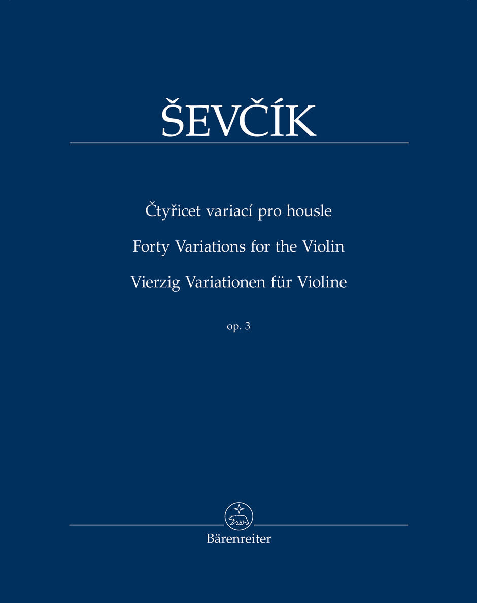 Forty Variations for the Violin Op 3 - Sevcik Otakar Barenreiter BA11521