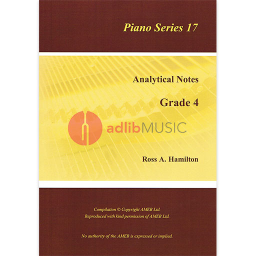 AMEB Analytical Notes Piano Series 17 Gr 4