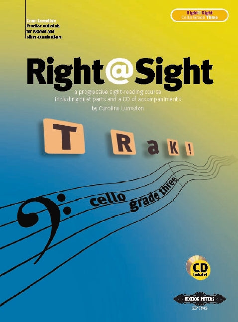 Right @ Sight Cello Grade 3 Bk/Cd - Caroline Lumsden - Cello Edition Peters EP7843