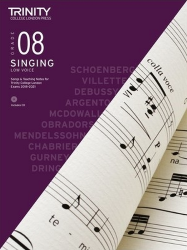 Trinity Singing 2018-21 Grade 8 Low Voice Book/CD