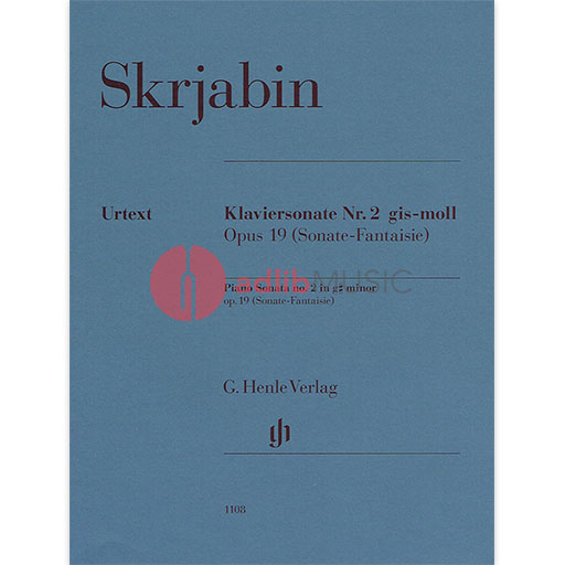 Scriabin - Piano Sonata #2 G#min Op19 Sonate Fantaisie - Piano Henle HN1108