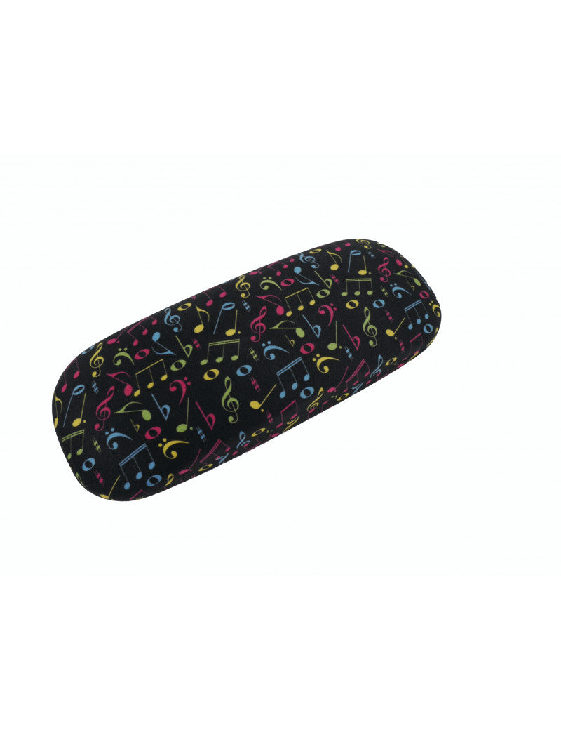 Glasses case and Cloth Black with Colourful Notes and Clefs