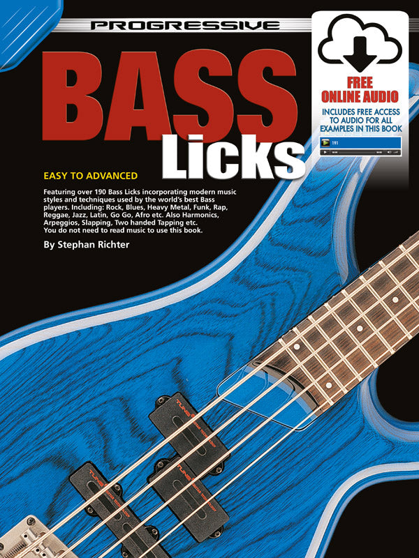 Progressive Bass Licks Bk/OLA