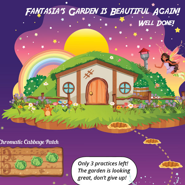 Fairy Garden A3 Music Practice Chart by Musically Gifted