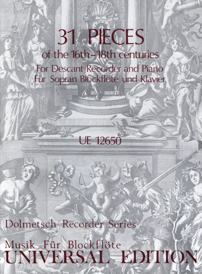 31 Pieces of the 16th-18th Centuries Desc Rec/Pno