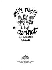 Enjoy Playing the Clarinet- Piano Accompaniment