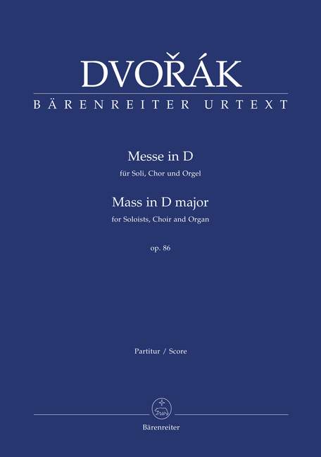 Mass in D Major Op 86 Vocal Score SATB/Organ