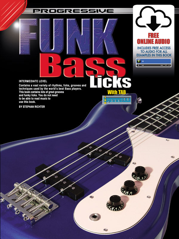 Progressive Funk Bass Licks Book/OA