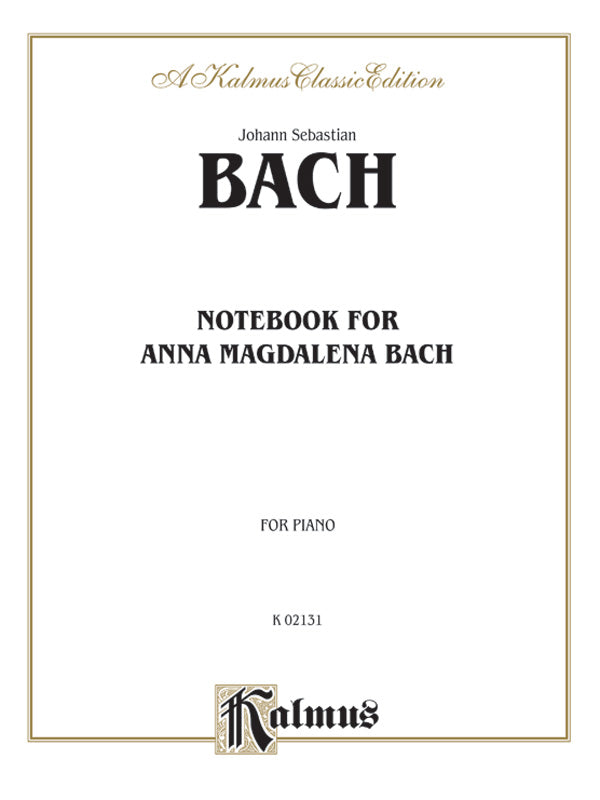 Notebook for Anna Magdalena Bach- Piano