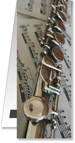 Flute on Sheet Music Magnetic Paper Clip