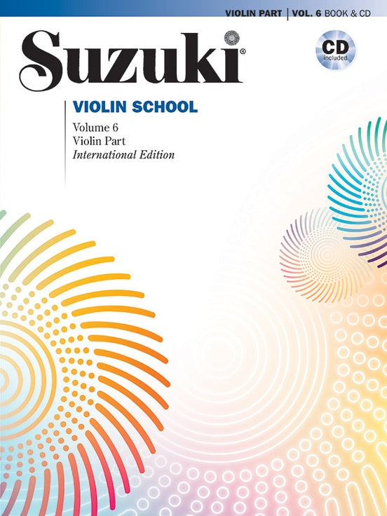 Suzuki Violin School Book/Volume 6 - Violin Part with CD (Recorded by Augustin Hadelich) International Edition 50114