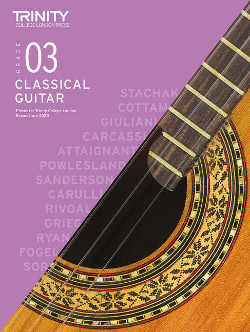 Trinity Classical Guitar Pieces 2020-23 Grade 3
