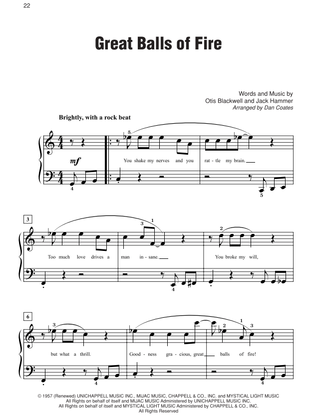 Simply Rock 50s EasyPiano - Coates - Alfred 30043