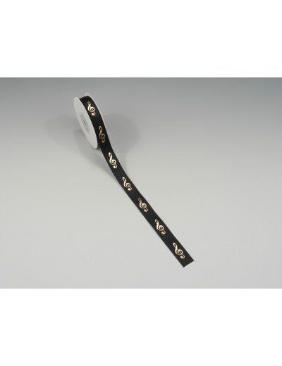 Ribbon Black with a Gold Treble Clef