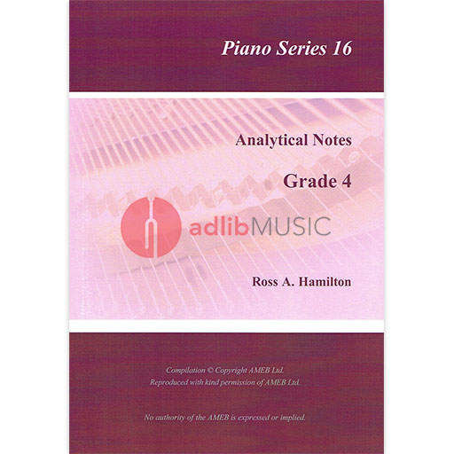 AMEB Analytical Notes Piano Series 16 Gr 4