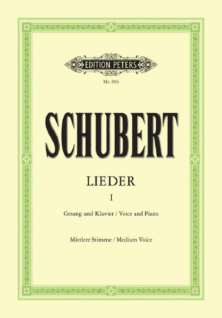 Songs Vol 1 92 Songs for Medium Voice and Piano - Schubert Franz Ed Friedlander Max Peters EP20B