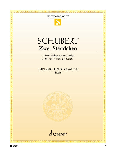 Two Standchen High Voice/Piano D957/4 D889 - Schubert Franz