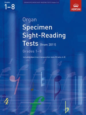 ABRSM Organ Specimen Sight-Reading Tests Gr 1-8