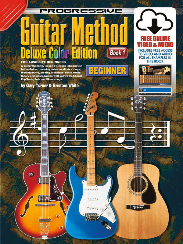 Progressive Guitar Meth Bk 1 Deluxe Color Ed Bk/OA