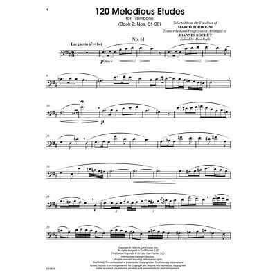 Melodius Etudes For Trombone Book 2 Nos 61-90