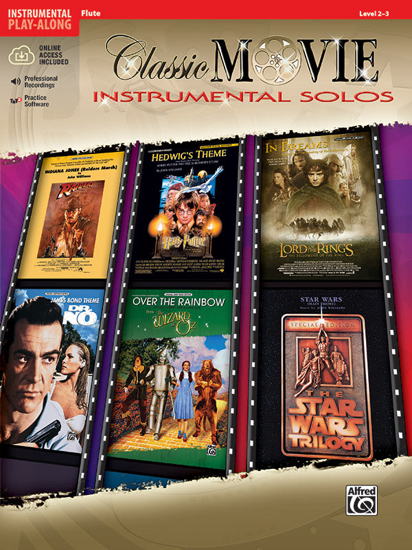 Classic Movie Inst Solos Flute Bk/CD