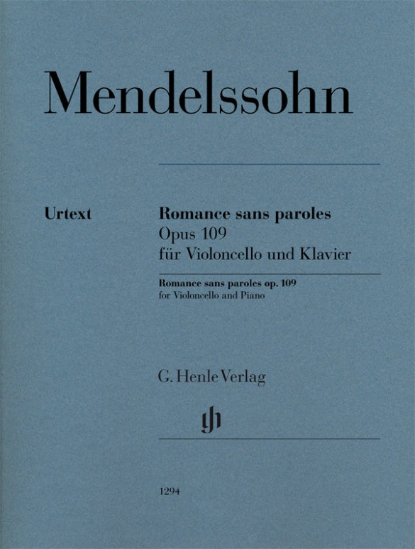 Mendelssohn Romance Sans Paroles Op 109 Cello