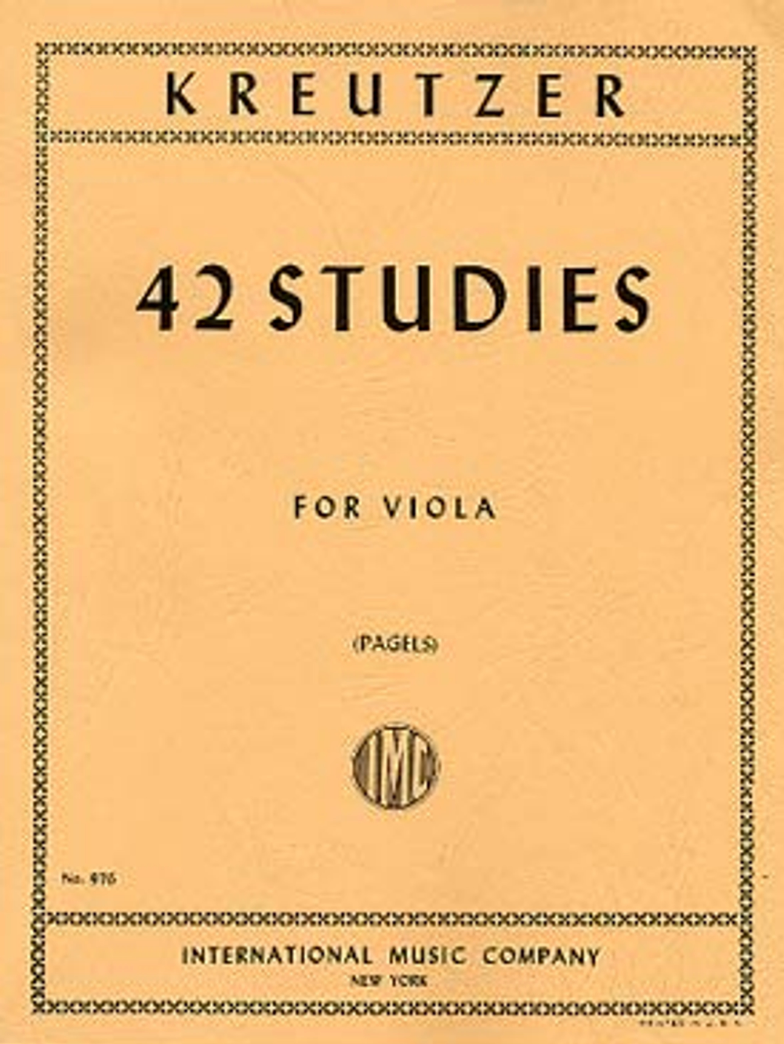 Kreutzer 42 Studies for Viola IMC976