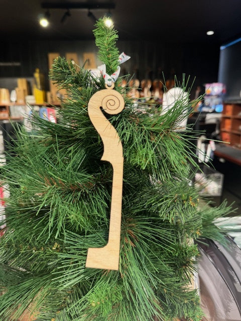 Christmas Decoration Wooden Violin Scroll Shape