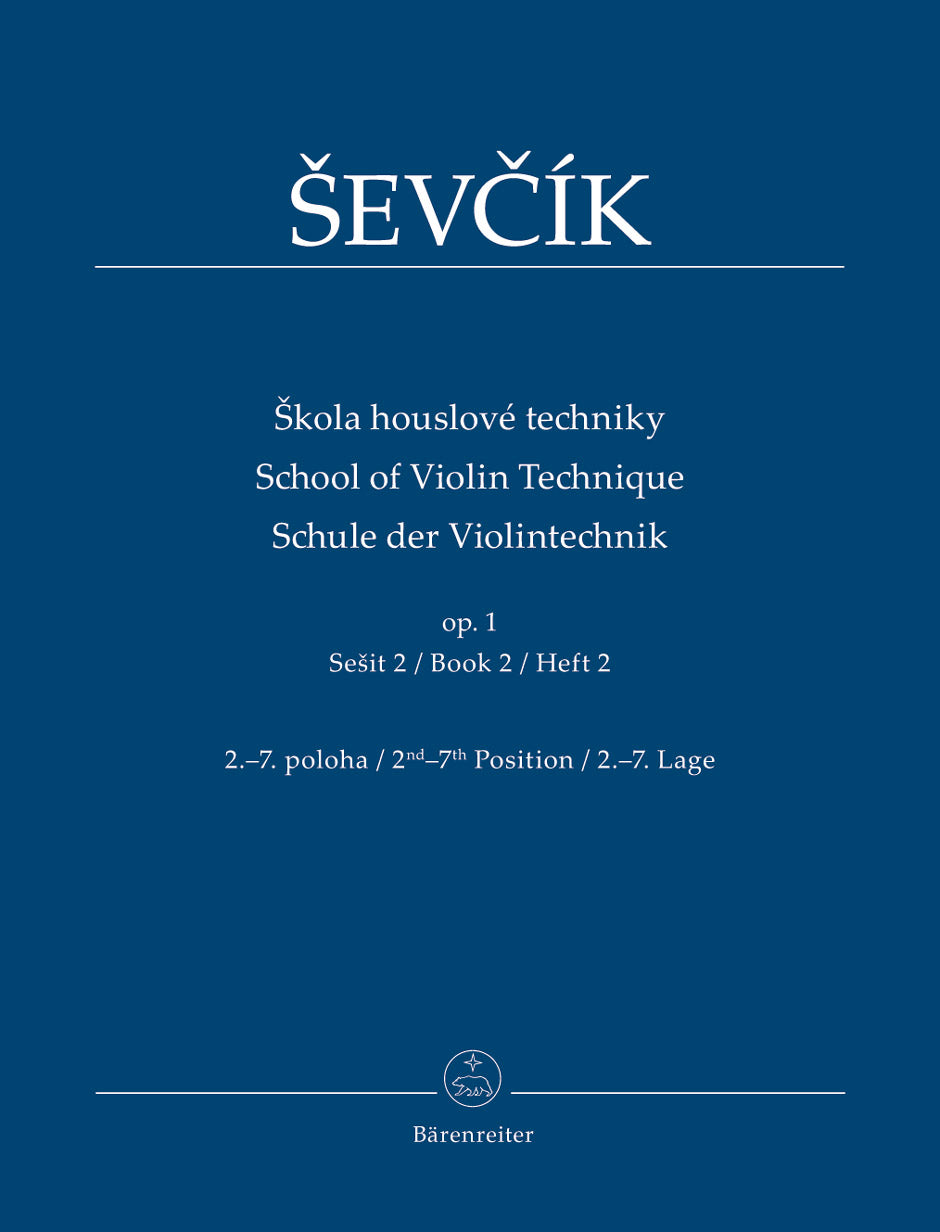Sevcik School of Violin Technique Op 1 Book 2