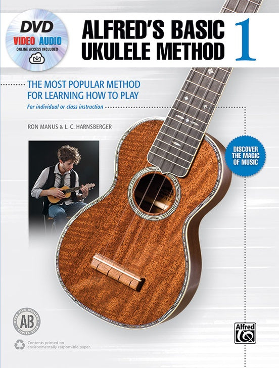 Alfreds Basic Ukulele Method Book 1 Bk/OA/DVD