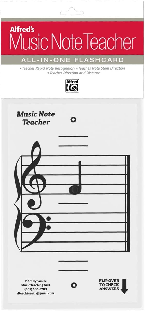 ALFREDS MUSIC NOTE TEACHER ALL-IN-ONE FLASH CARD WHITE - Alfred Music