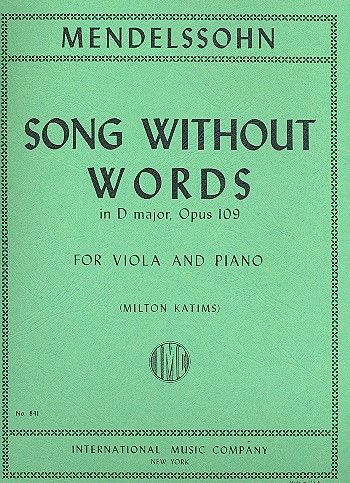 Song Without Words Op 109 Viola/Piano