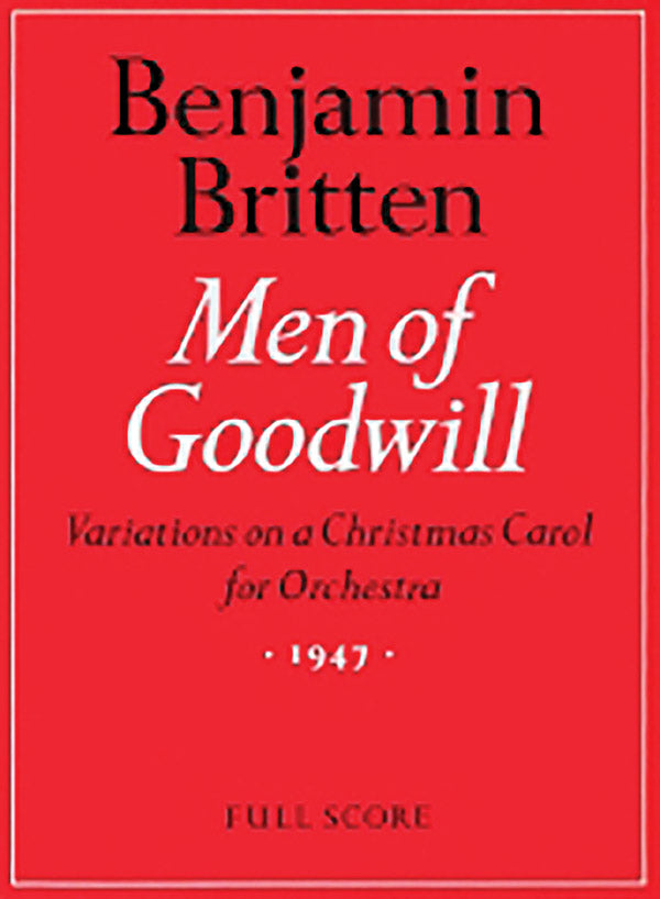 MEN OF GOODWILL - VARIATIONS ON A CHRISTMAS CAROL (ORCHESTRA) (FULL SCORE) - Faber 0571506208