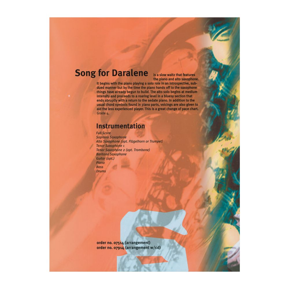 Saxology: Song for Daralene Score/Parts