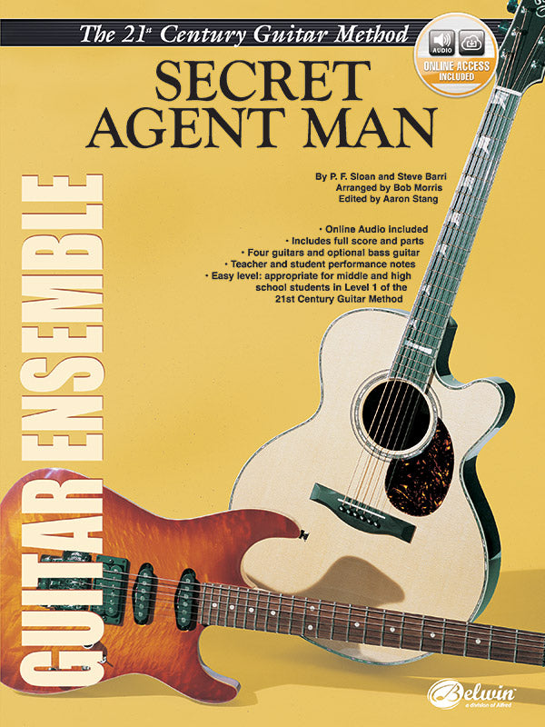 Secret Agent Man Guitar Ensemble Sc/Pts/CD