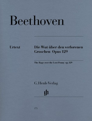 Rage Over The Lost Penny Op 129 Urtext - Ludwig van Beethoven - Piano G. Henle Verlag Piano Solo