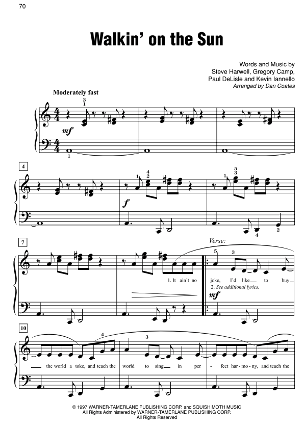 Simply Rock 90s EasyPiano - Coates - Alfred