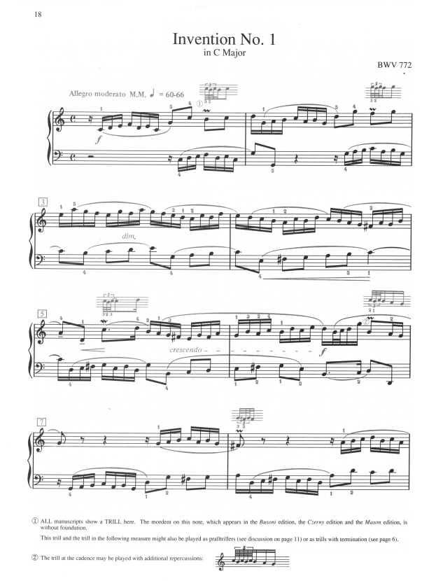 Bach Two- & Three-Part Inventions Bk/OLA