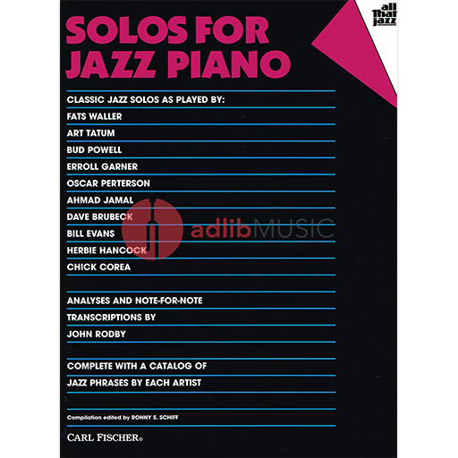 All That Jazz Solos For Piano