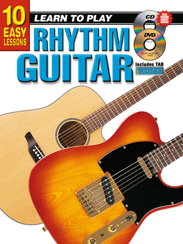 10 Easy Lessons LTP Rhythm Guitar Bk/CD/DVD