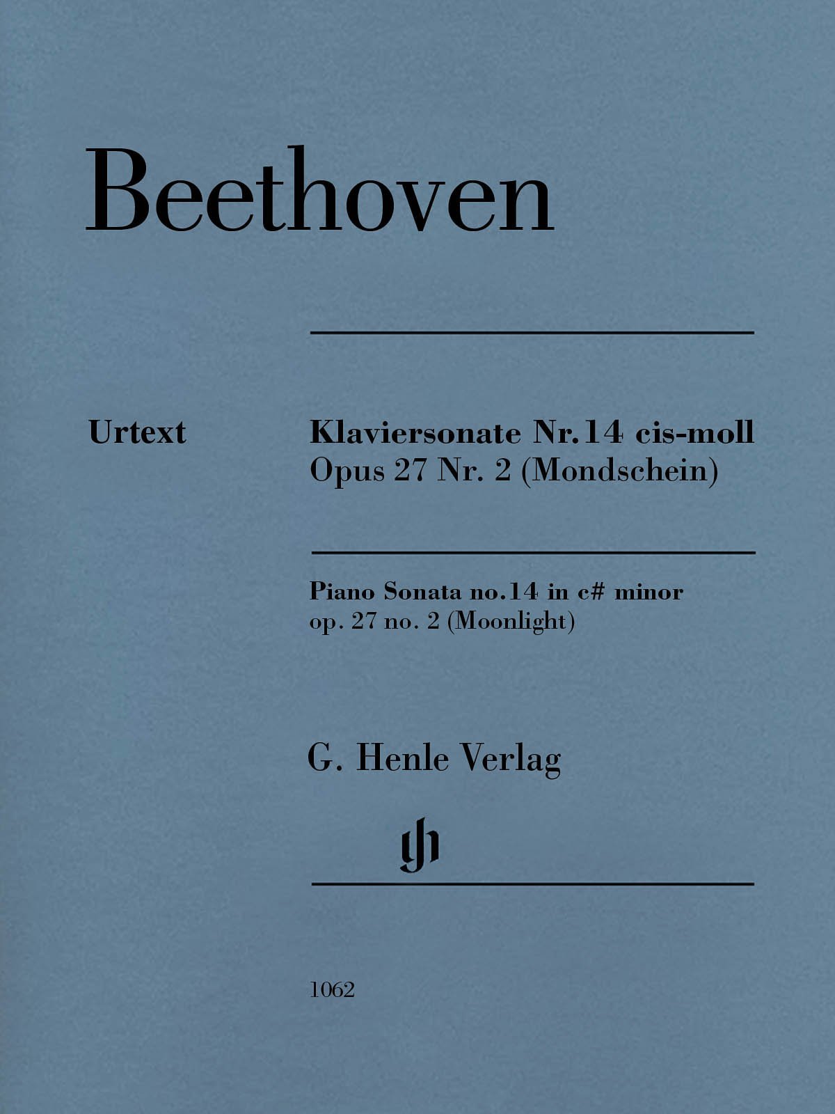 Beethoven - Sonata Op27 # 2 C#min #14 Moonlight Urtext - Piano Solo Henle HN1062