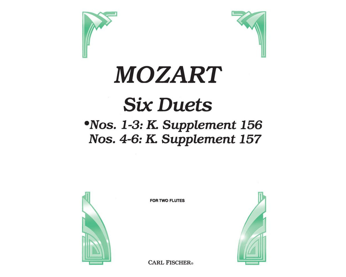 Six Duets No. 1 - 3 Supplement 156 Flute - Mozart Wolfgang Amadeus Carl Fischer CU156