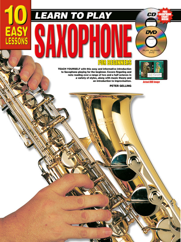 10 Easy Lessons Learn To Play Saxophone Bk/CD/DVD