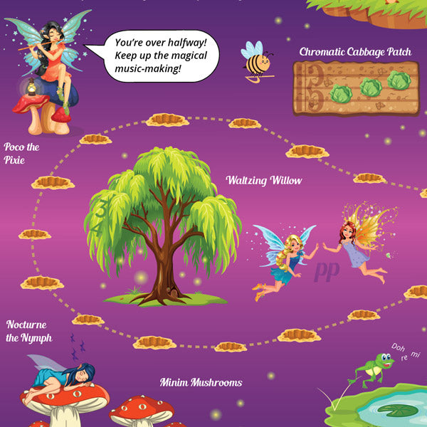 Fairy Garden A3 Music Practice Chart by Musically Gifted
