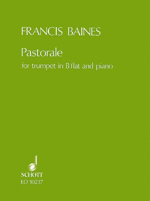 Baines - Pastorale - Trumpet/Piano Accompaniment Schott ED10237