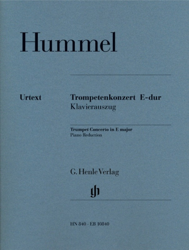 Hummel - Concerto in Emaj - Trumpet/Piano Accompaniment Henle Breitkopf & Hartel EB10840