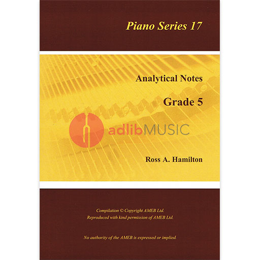 AMEB Analytical Notes Piano Series 17 Gr 5