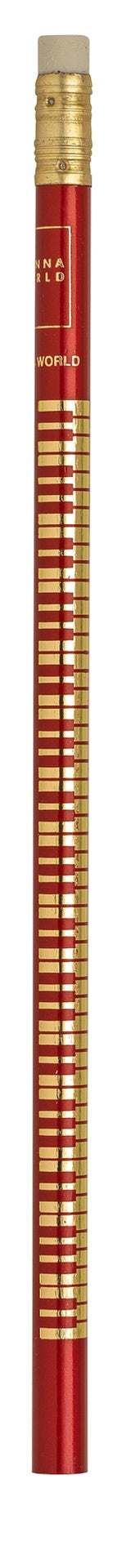Pencil Red with Gold Keyboard