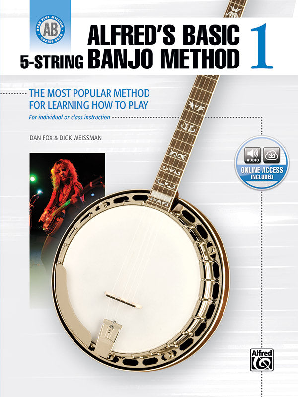 Alfred's Basic 5-String Banjo Method 1 Book/Online Audio - Fox Dan; Weissman Dick Alfred 38922